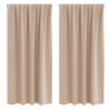 Firany blackout z kółkami 2 pcs Ciemnoszary 175 x 140 cm