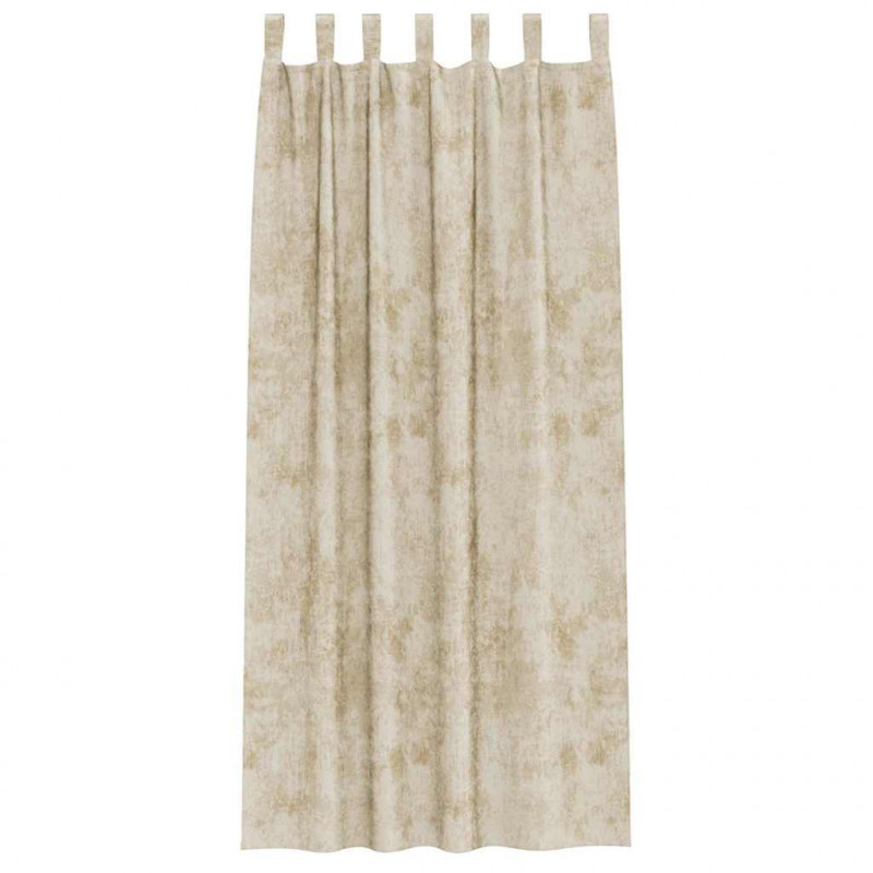 Zasłony z weluru z zasłonami 2 pcs Kremowy 225 x 140 cm Aksamit