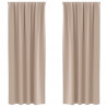 Firany blackout z kółkami 2 pcs Ciemnoszary 225 x 140 cm