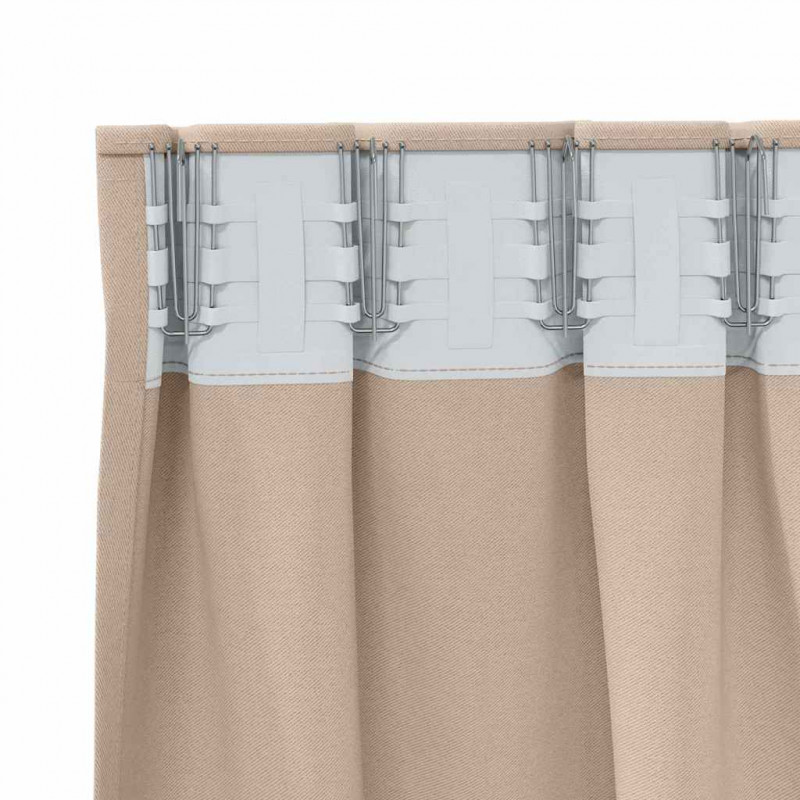 Firany blackout z kółkami 2 pcs Ciemnoszary 225 x 140 cm