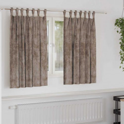 Zasłony z weluru 2 pcs Cappuccino 140 x 140 cm Aksamit