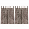 Zasłony z weluru 2 pcs Cappuccino 140 x 140 cm Aksamit
