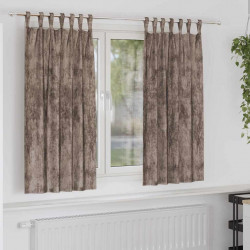 Zasłony z weluru 2 pcs Cappuccino 175 x 140 cm Aksamit