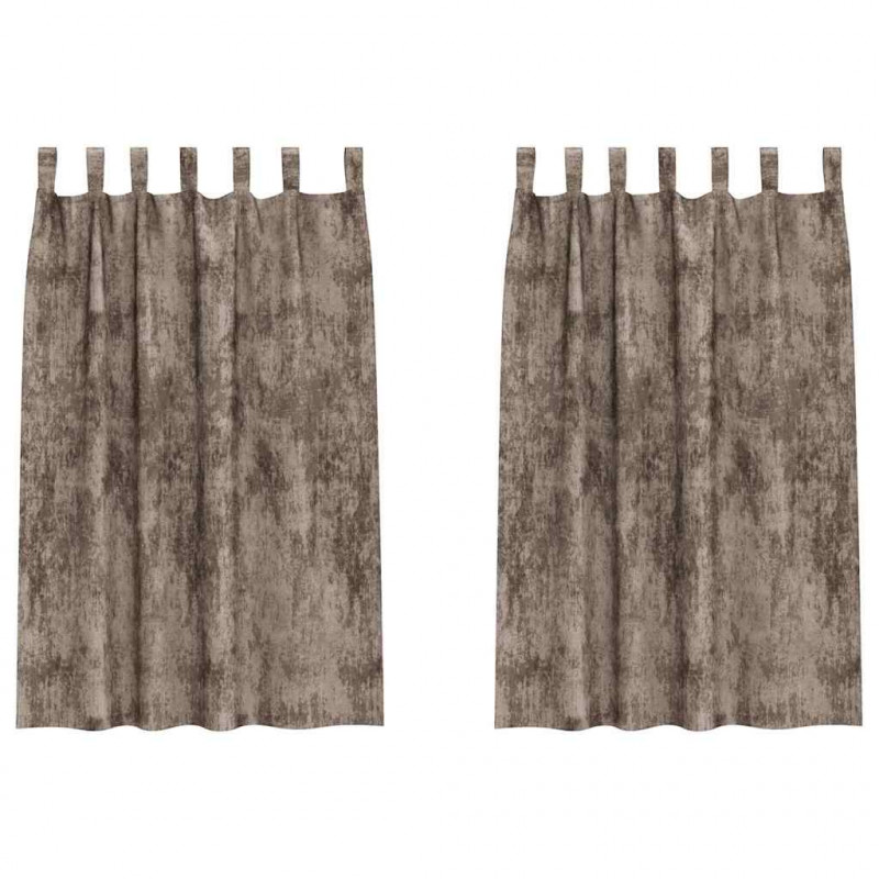 Zasłony z weluru 2 pcs Cappuccino 175 x 140 cm Aksamit