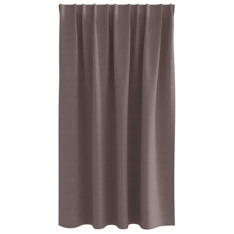 Firany blackout z kółkami 2 pcs Ciemny brąz 140 x 140 cm