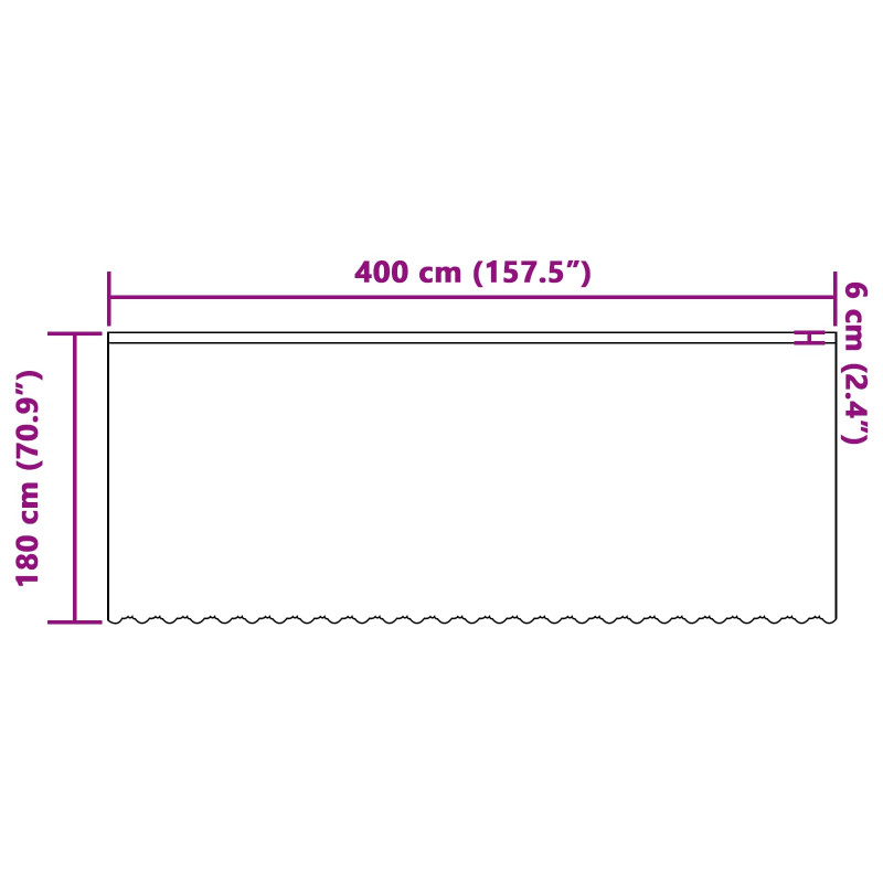 Firanka Koronkowa z zasłonami Biały 180 x 400 cm Poliester