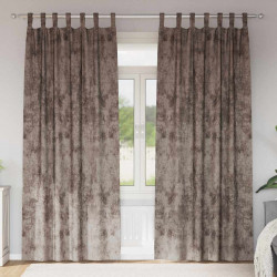 Zasłony z weluru 2 pcs Cappuccino 245 x 140 cm Aksamit