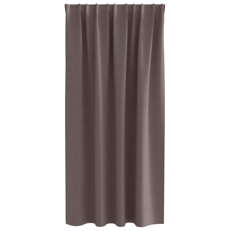 Firany blackout z kółkami 2 pcs Ciemny brąz 175 x 140 cm