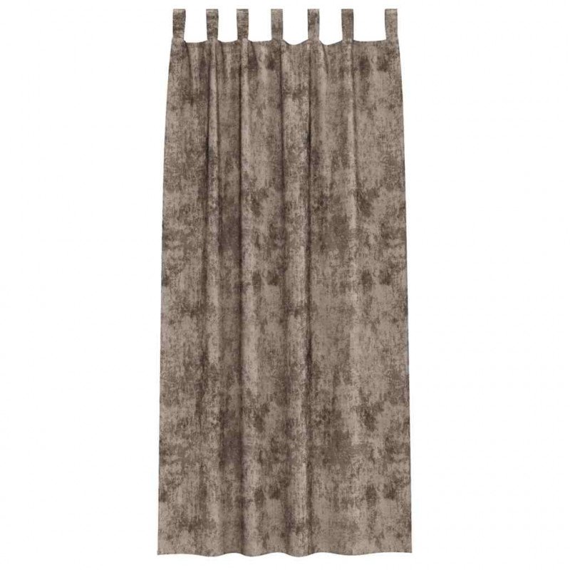 Zasłony z weluru 2 pcs Cappuccino 245 x 140 cm Aksamit