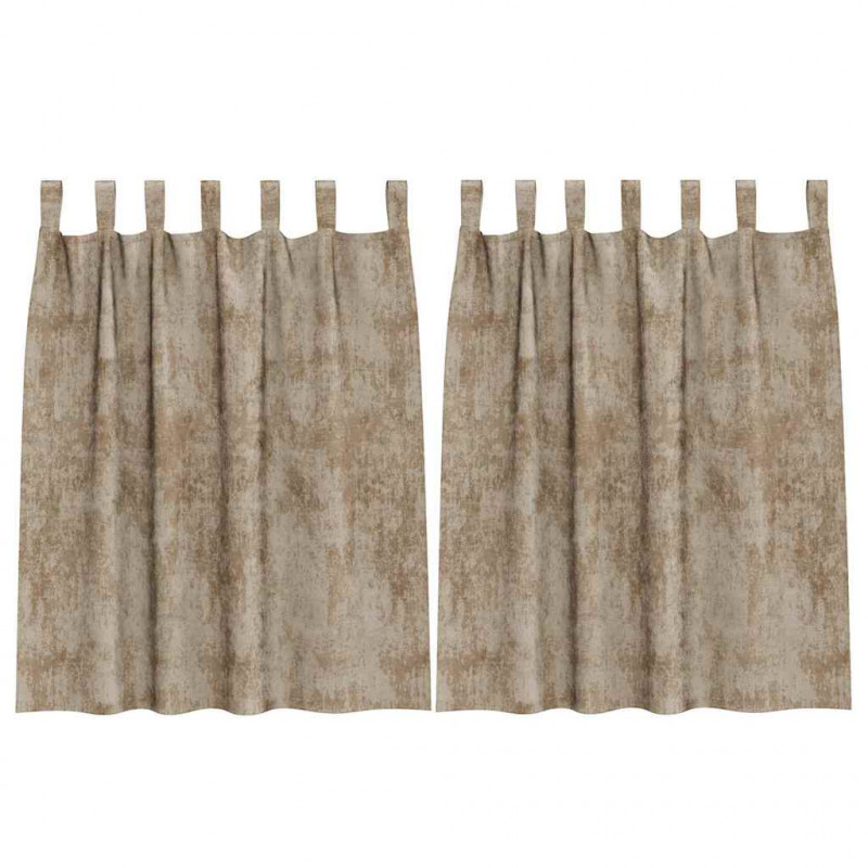 Zasłony z weluru 2 pcs szampański 140 x 140 cm Aksamit