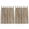 Zasłony z weluru 2 pcs szampański 140 x 140 cm Aksamit