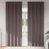 Firany blackout z kółkami 2 pcs Ciemny brąz 260 x 140 cm