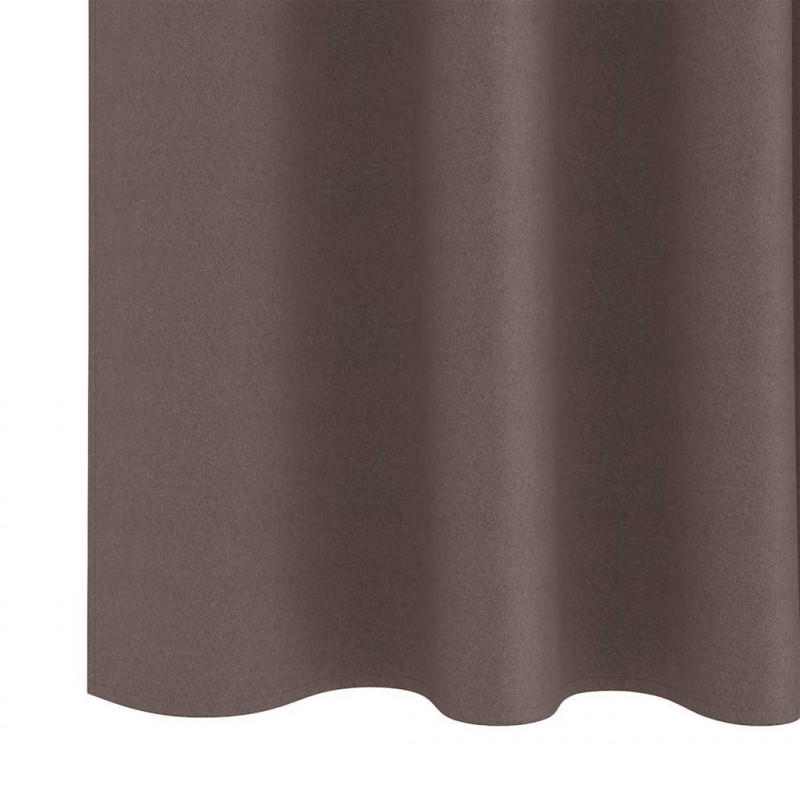 Firany blackout z kółkami 2 pcs Ciemny brąz 260 x 140 cm