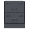 Szafki nocne, 2 szt., antracytowe, 34,5x39x44 cm, stal