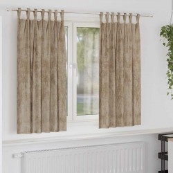 Zasłony z weluru 2 pcs szampański 175 x 140 cm Aksamit