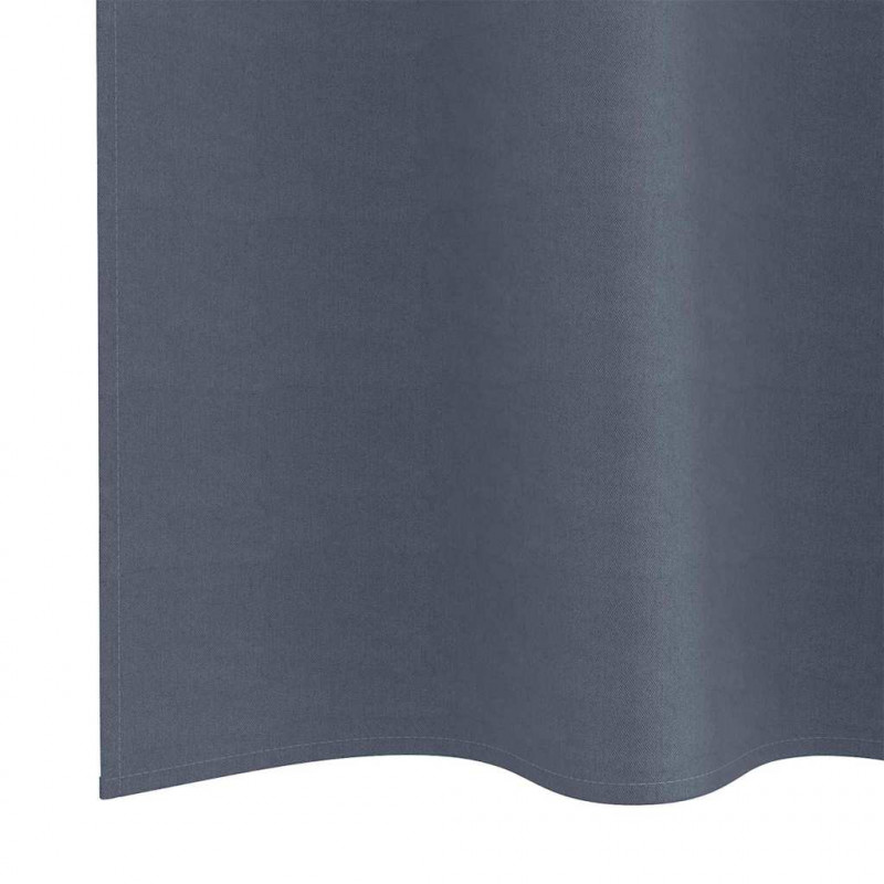 Firany blackout z kółkami 2 pcs Antracyt 140 x 140 cm Poliester