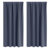 Firany blackout z kółkami 2 pcs Antracyt 175 x 140 cm Poliester