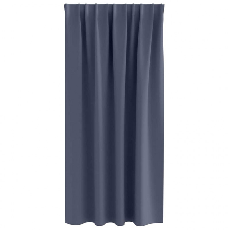 Firany blackout z kółkami 2 pcs Antracyt 175 x 140 cm Poliester