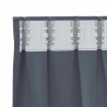 Firany blackout z kółkami 2 pcs Antracyt 175 x 140 cm Poliester