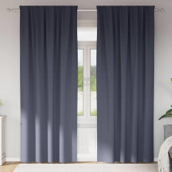 Firany blackout z kółkami 2 pcs Antracyt 225 x 140 cm Poliester