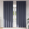 Firany blackout z kółkami 2 pcs Antracyt 225 x 140 cm Poliester