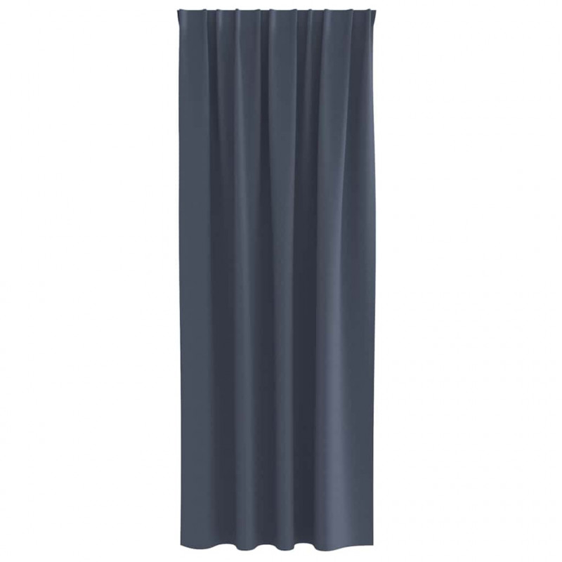 Firany blackout z kółkami 2 pcs Antracyt 225 x 140 cm Poliester