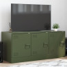 Szafka pod telewizor, oliwkowa, 99x39x44 cm, stalowa