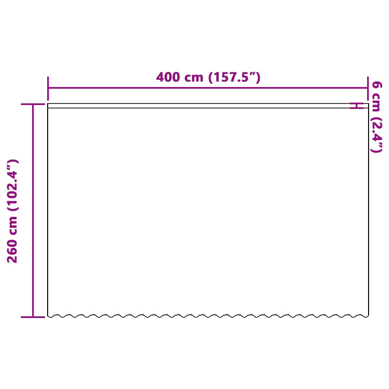 Firanka Koronkowa z zasłonami Biały 260 x 400 cm Poliester
