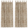 Zasłony z weluru 2 pcs szampański 260 x 140 cm Aksamit