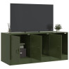 Szafka pod telewizor, oliwkowa, 99x39x44 cm, stalowa