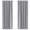 Firany blackout z kółkami 2 pcs Jasnoszary 260 x 140 cm