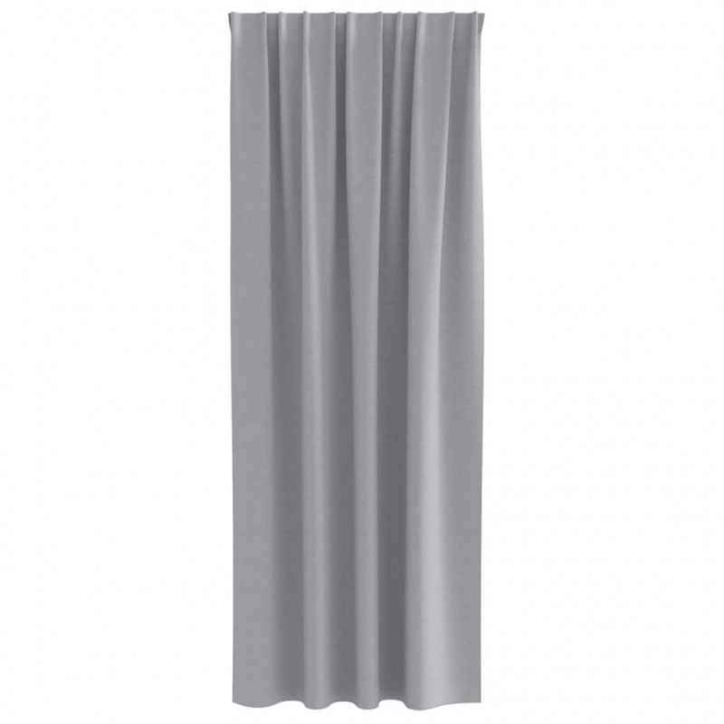 Firany blackout z kółkami 2 pcs Jasnoszary 260 x 140 cm