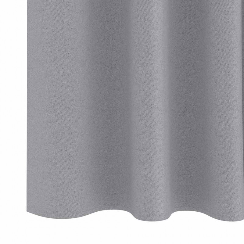 Firany blackout z kółkami 2 pcs Jasnoszary 260 x 140 cm