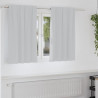 Firany blackout z kółkami 2 pcs Jasnoszary 140 x 140 cm