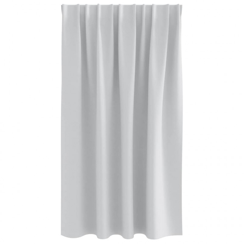 Firany blackout z kółkami 2 pcs Jasnoszary 140 x 140 cm