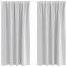 Firany blackout z kółkami 2 pcs Jasnoszary 175 x 140 cm