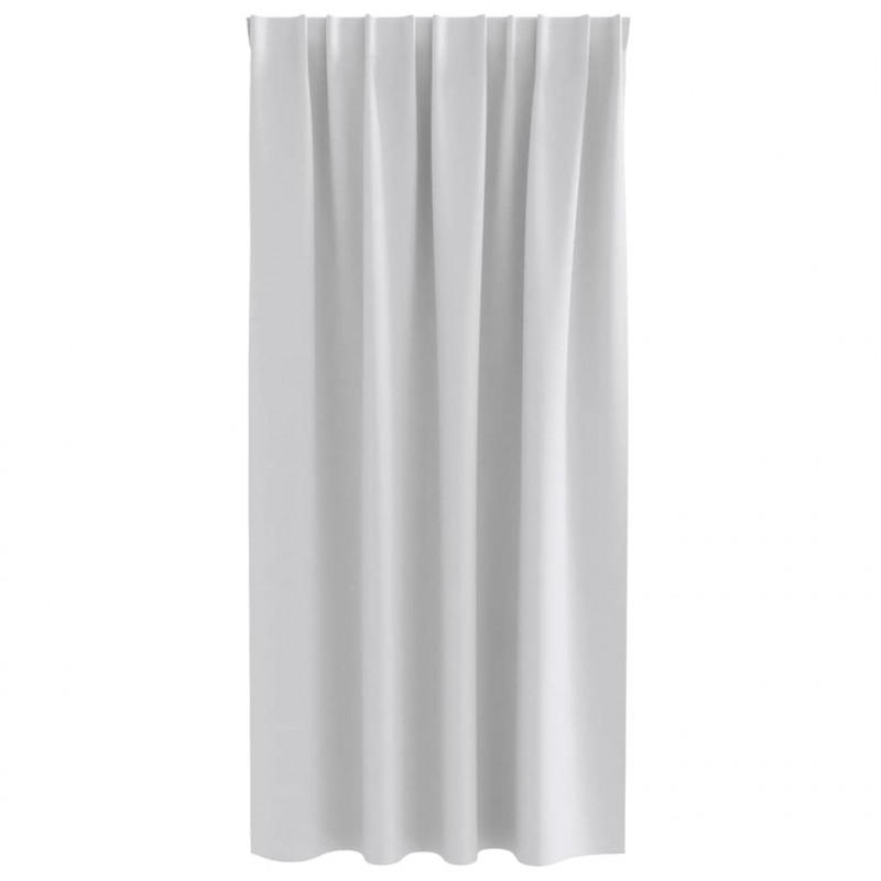 Firany blackout z kółkami 2 pcs Jasnoszary 175 x 140 cm