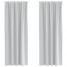 Firany blackout z kółkami 2 pcs Jasnoszary 225 x 140 cm
