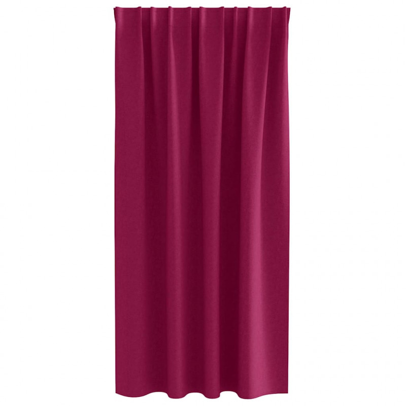 Firany blackout z kółkami 2 pcs Czerwone wino 175 x 140 cm
