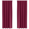Firany blackout z kółkami 2 pcs Czerwone wino 225 x 140 cm
