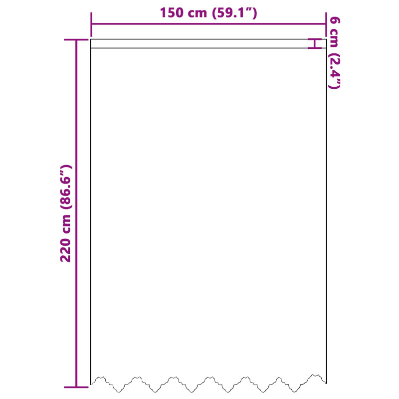 Firanka Koronkowa z zasłonami Biały 220x150cm Poliester