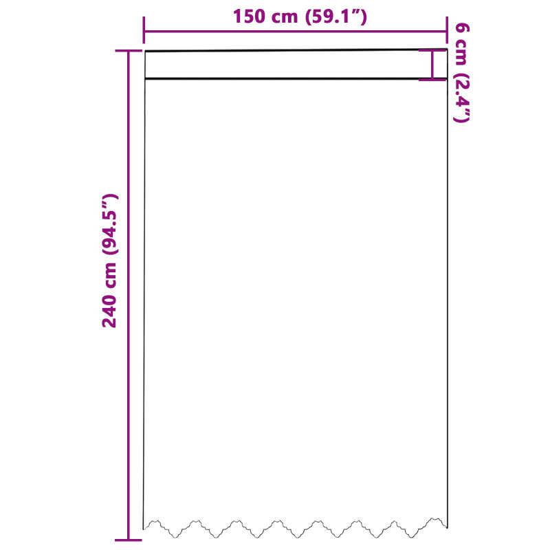 Firanka Koronkowa z zasłonami Biały 150 x 240 cm Poliester