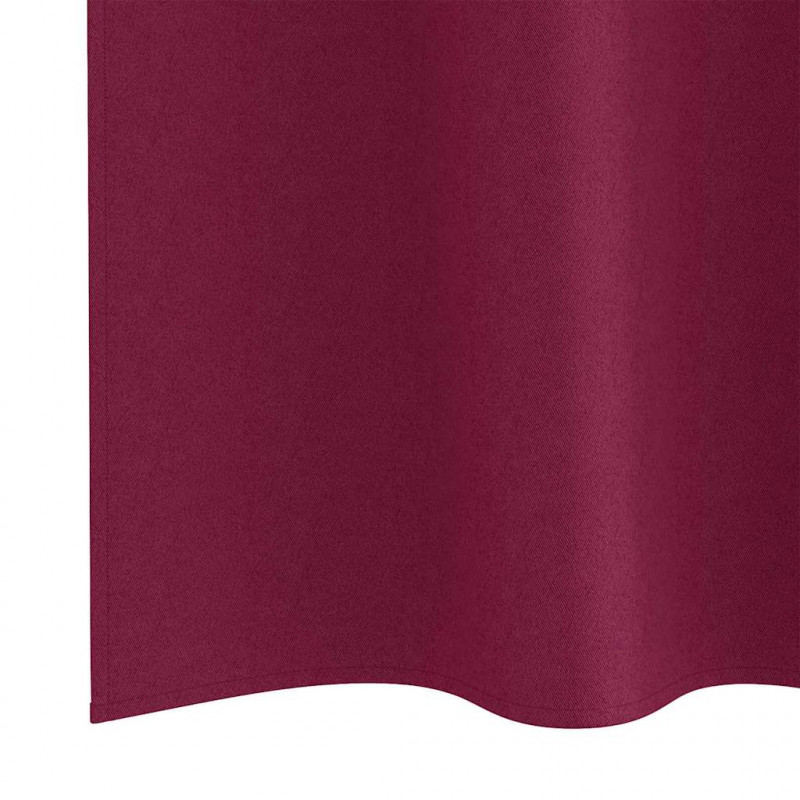 Firany blackout z kółkami 2 pcs Czerwone wino 260 x 140 cm
