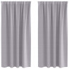 Firany blackout z kółkami 2 pcs Metaliczny Szary 175 x 140 cm