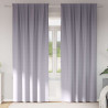 Firany blackout z kółkami 2 pcs Metaliczny Szary 245 x 140 cm