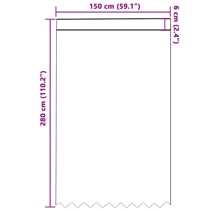 Firanka Koronkowa z zasłonami Biały 280 x 150 cm Poliester