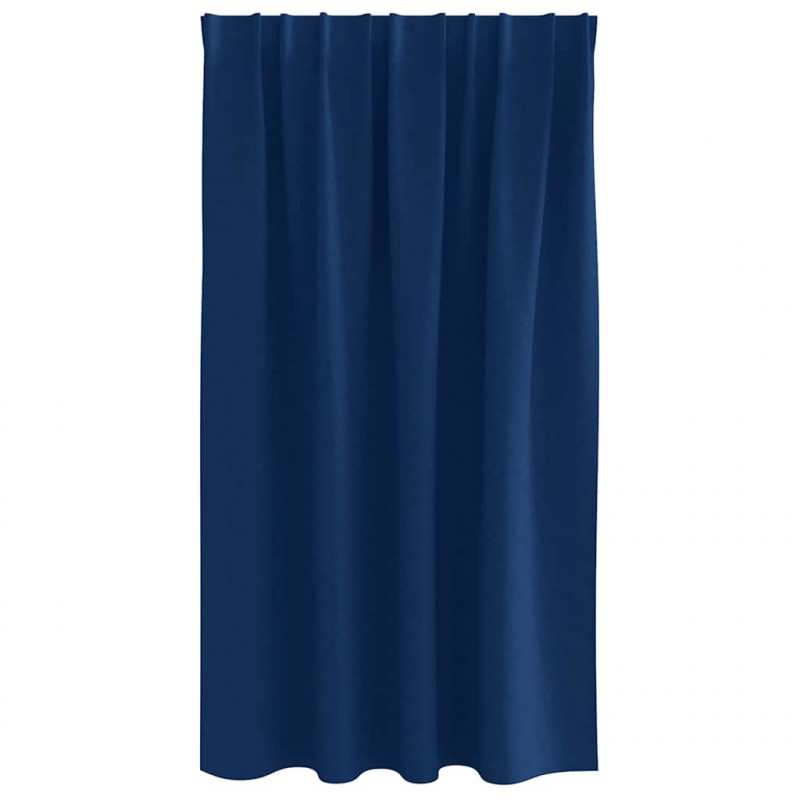 Firany blackout z kółkami 2 pcs Ciemnoniebieski 140 x 140 cm