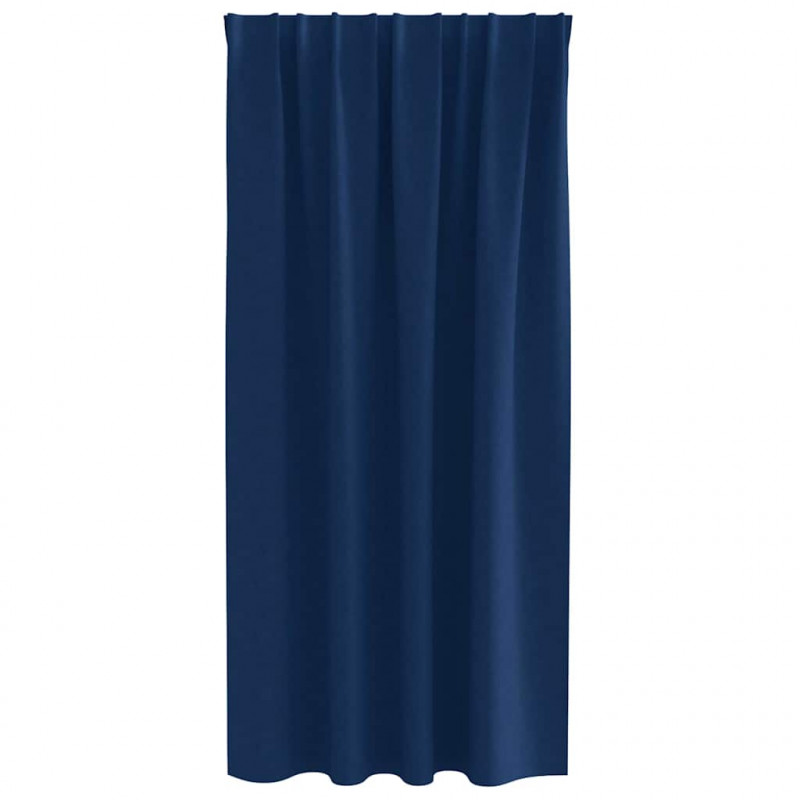Firany blackout z kółkami 2 pcs Ciemnoniebieski 175 x 140 cm