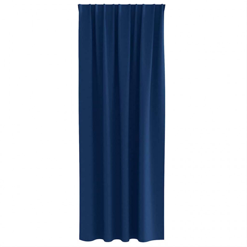 Firany blackout z kółkami 2 pcs Ciemnoniebieski 260 x 140 cm