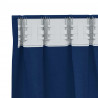 Firany blackout z kółkami 2 pcs Ciemnoniebieski 260 x 140 cm